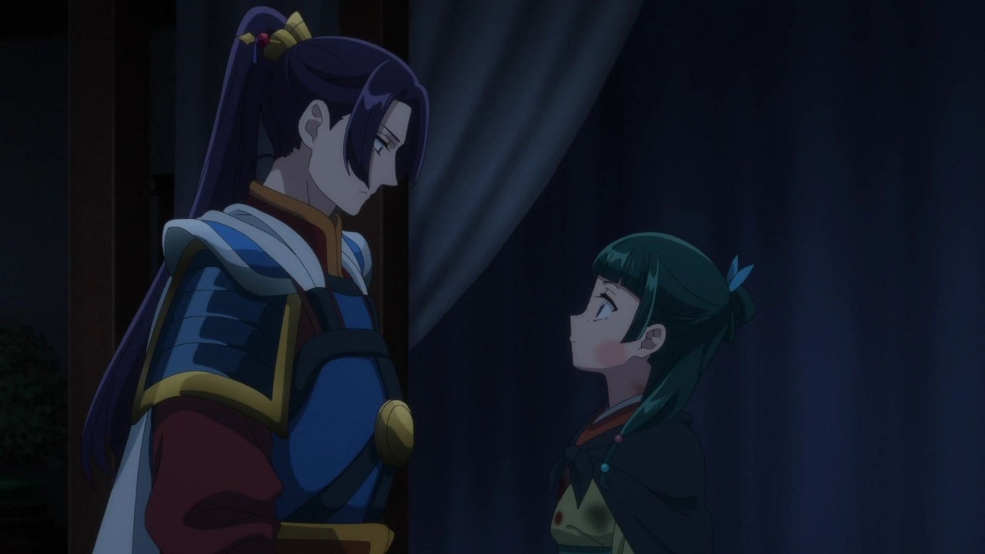 Jinshi and Maomao as seen in the anime (Image via TOHO Animation Studio and OLM)